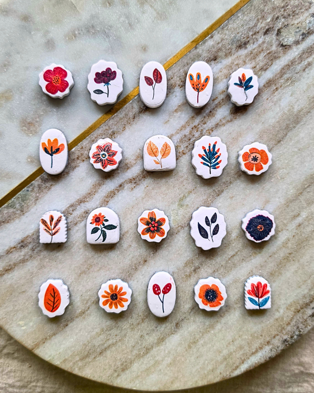 Fall Floral Charms