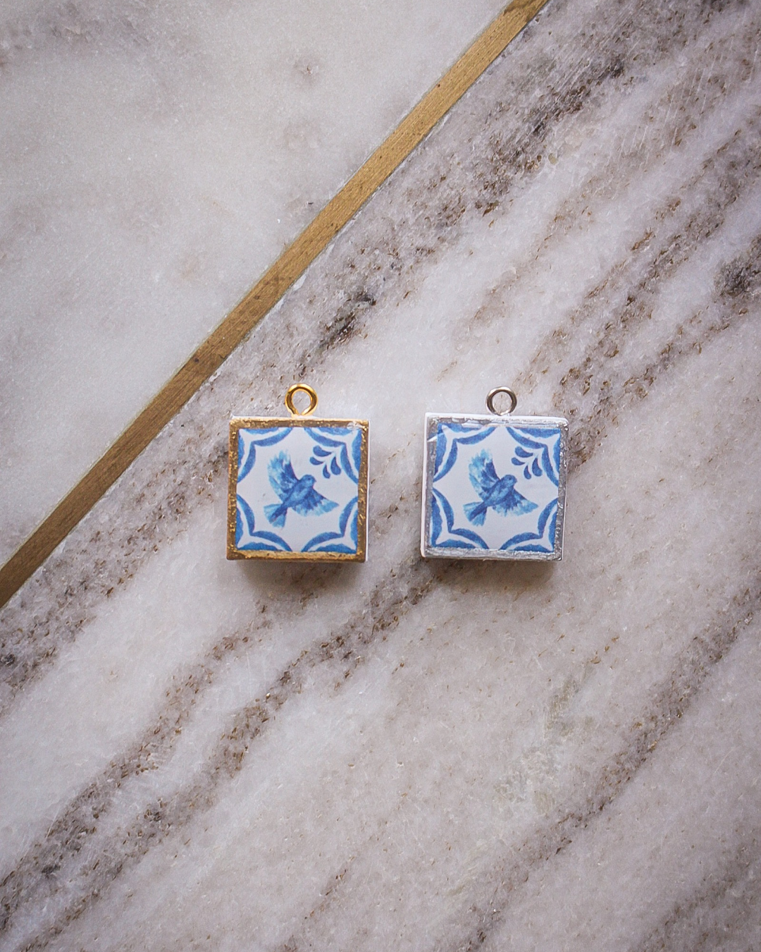 Blue Tile Charms