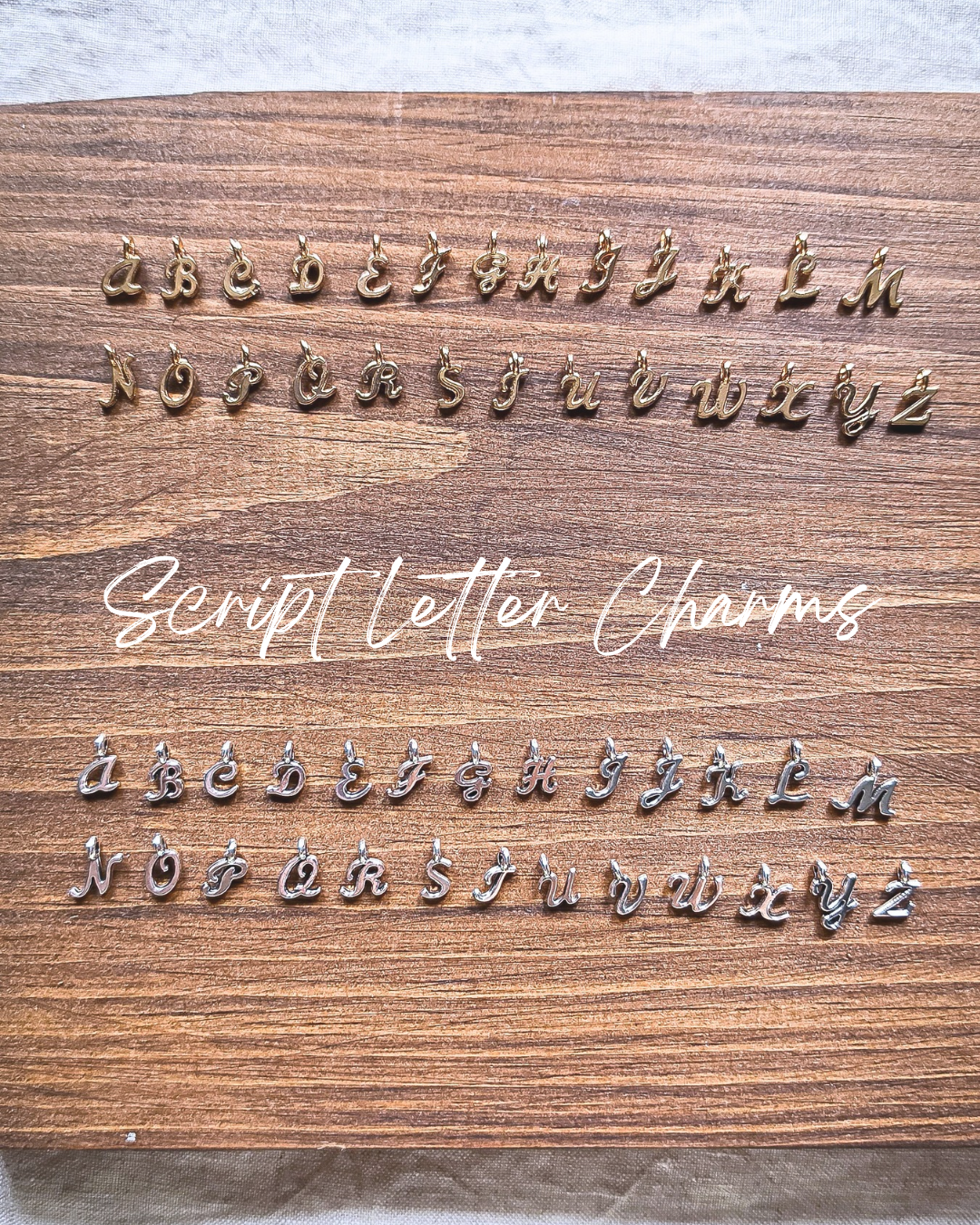 Script Letter Charms