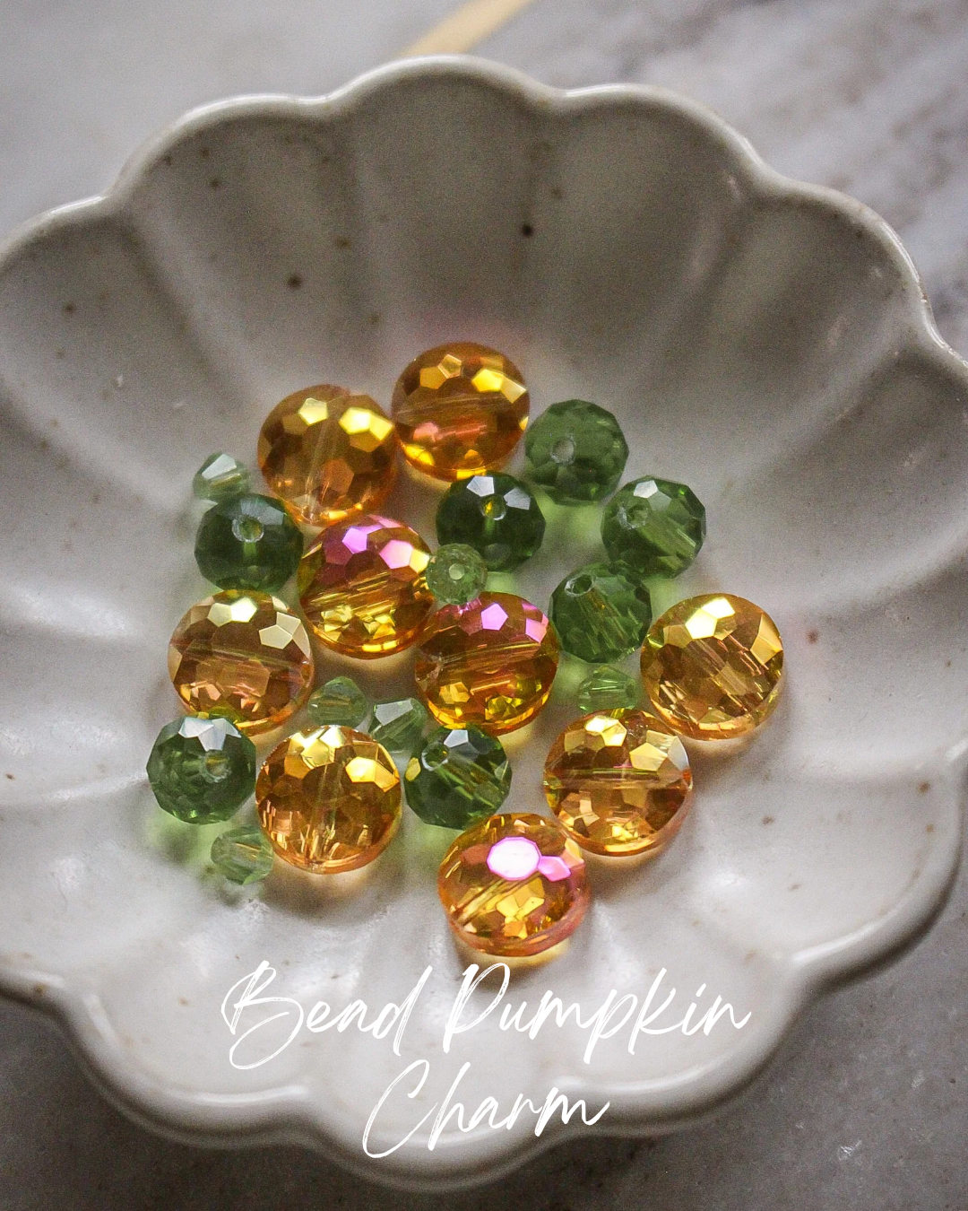 Bead Pumpkin Charm
