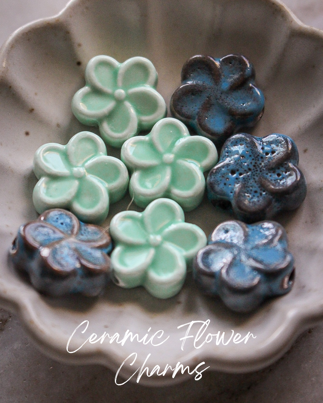 Ceramic Flower Charms