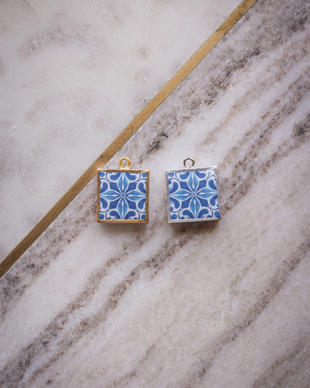 Blue Tile Charms
