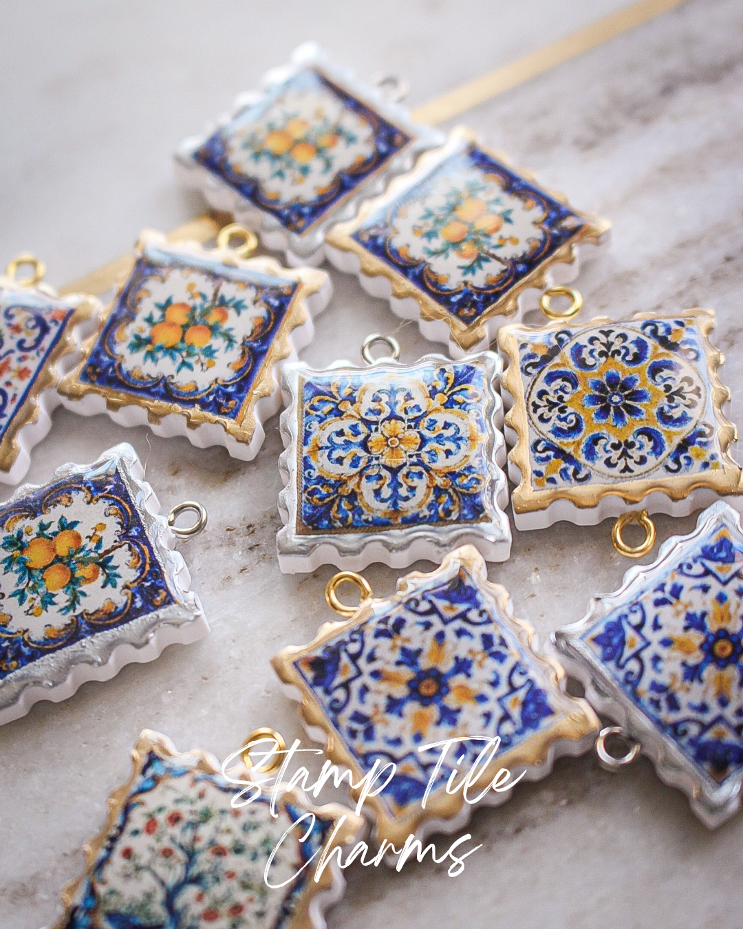 Stamp Tile Charms