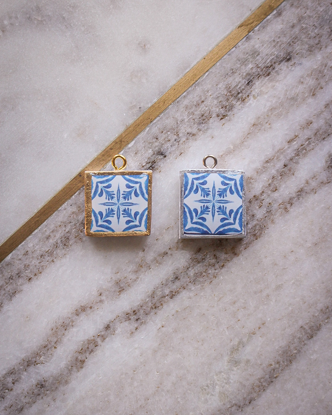 Blue Tile Charms