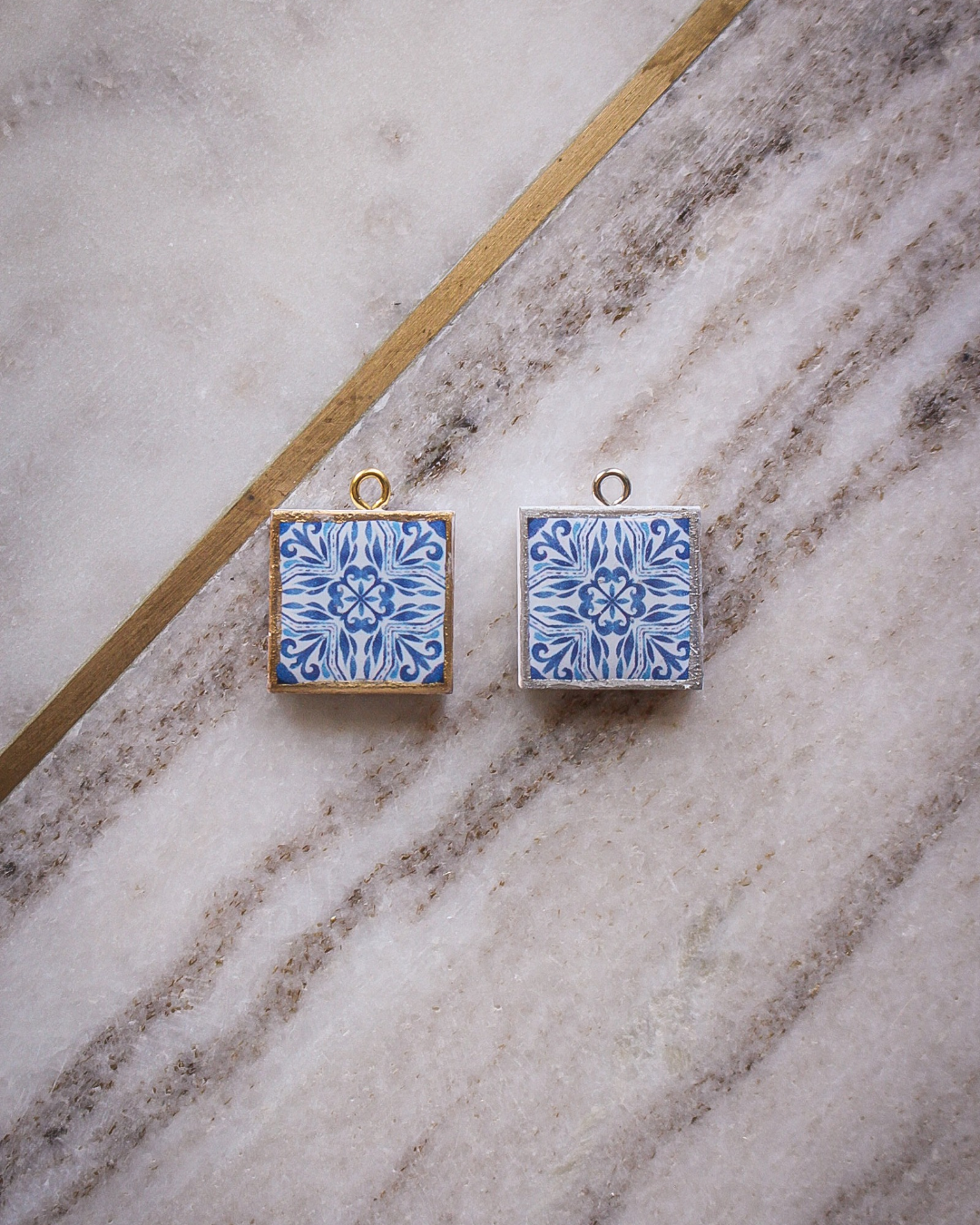 Blue Tile Charms