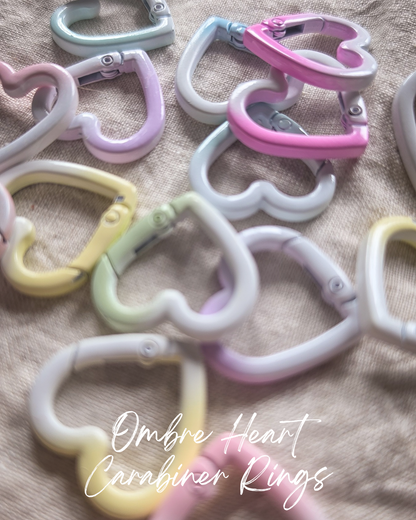 Ombre Heart Carabiner Spring Rings - Add On