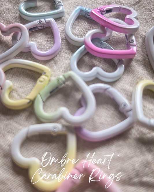 Ombre Heart Carabiner Spring Rings - Add On