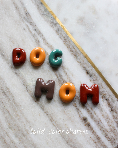 Bubble Letter Monogram Charm