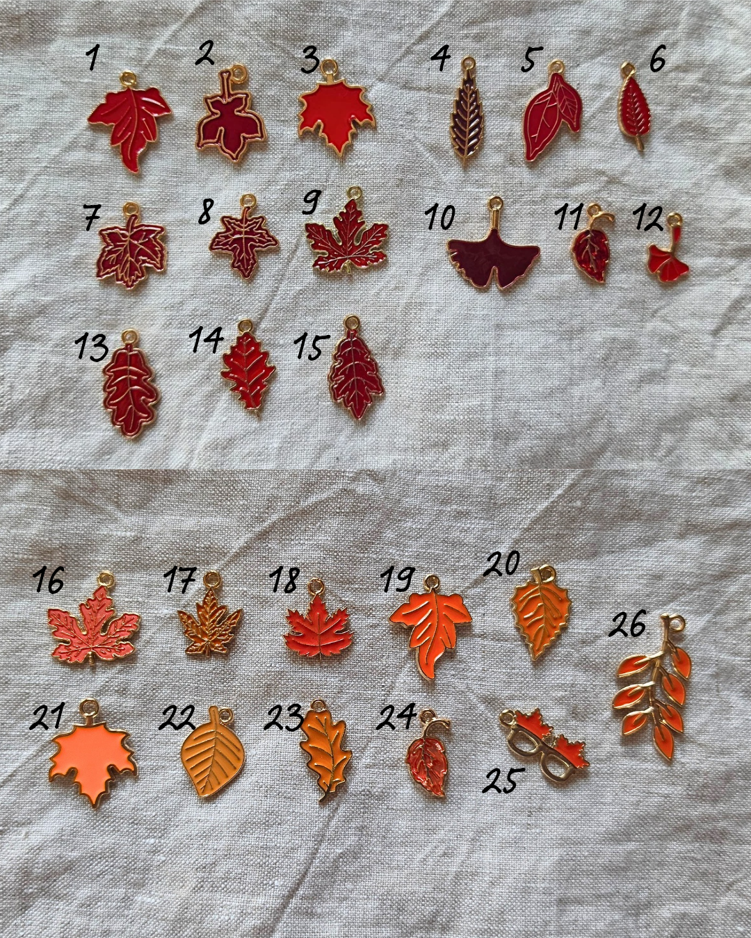 Fall Leaf Charms