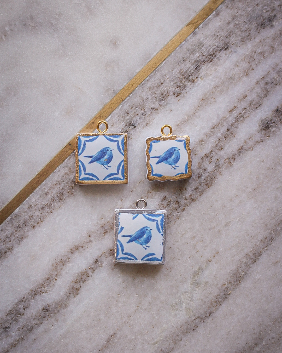 Blue Tile Charms
