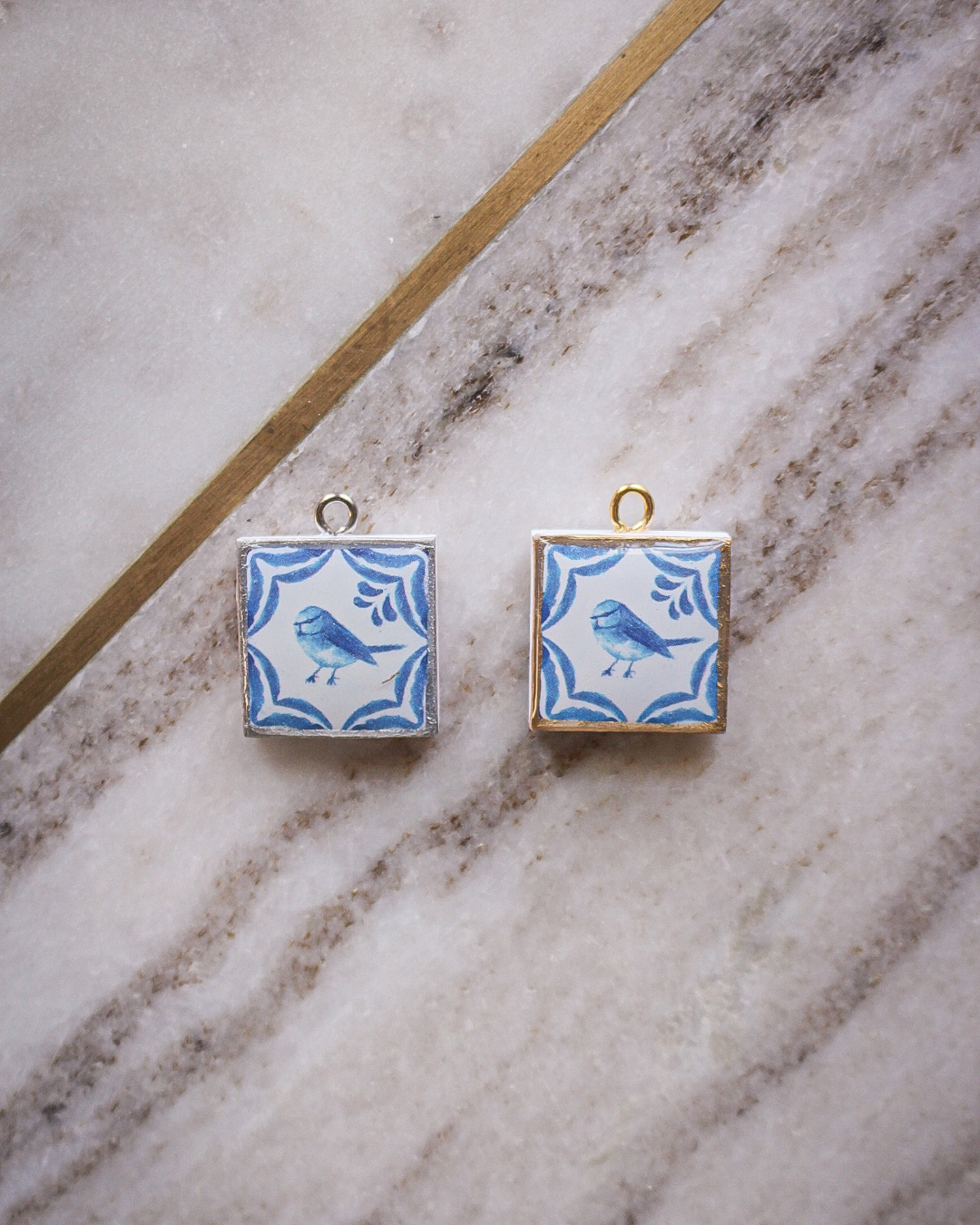 Blue Tile Charms