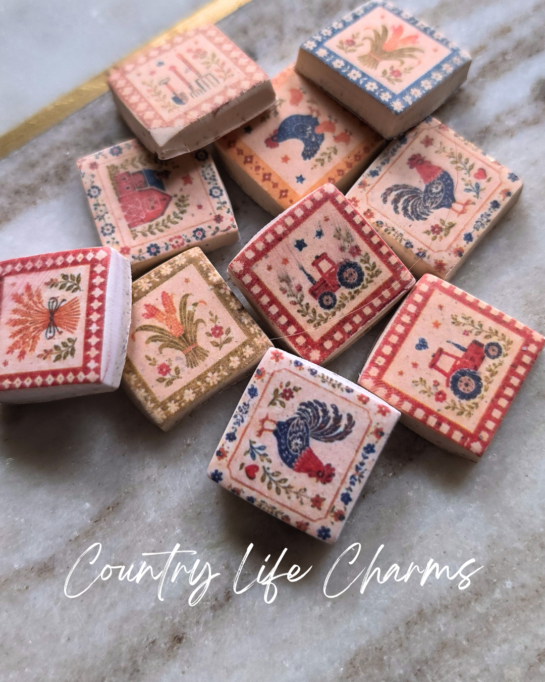 Country Life Tile Charms
