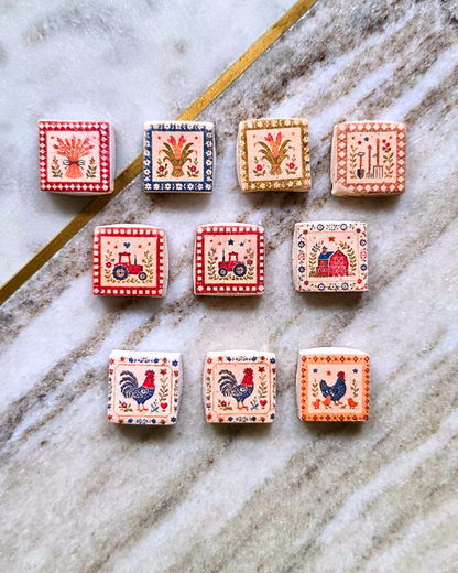 Country Life Tile Charms