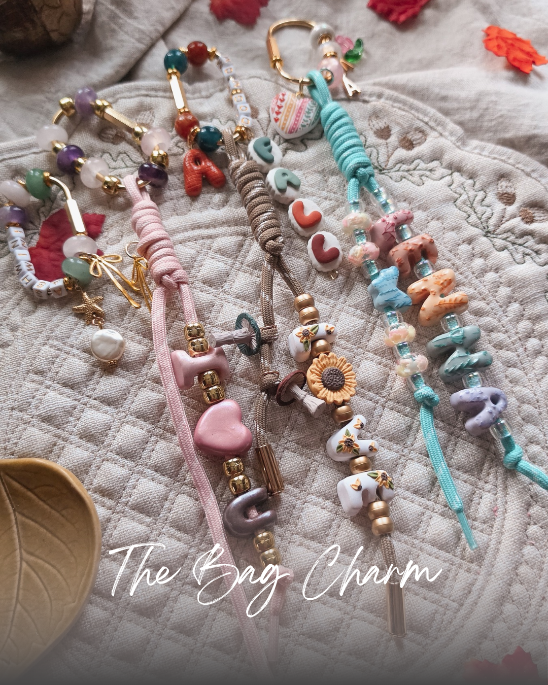 Custom Beaded Bag Charm
