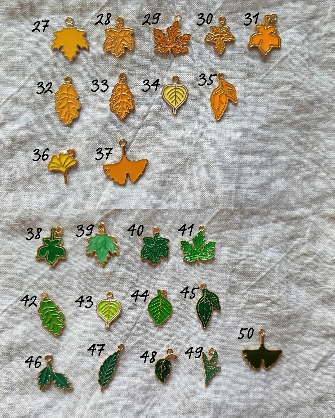 Fall Leaf Charms