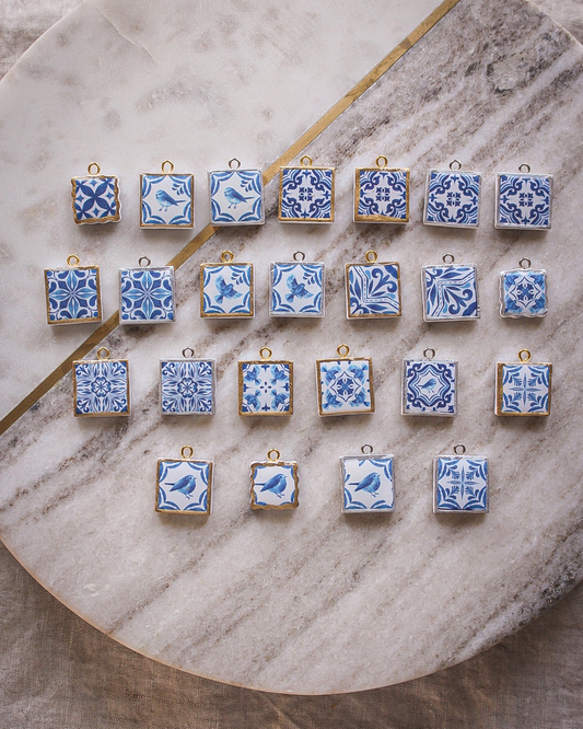 Blue Tile Charms
