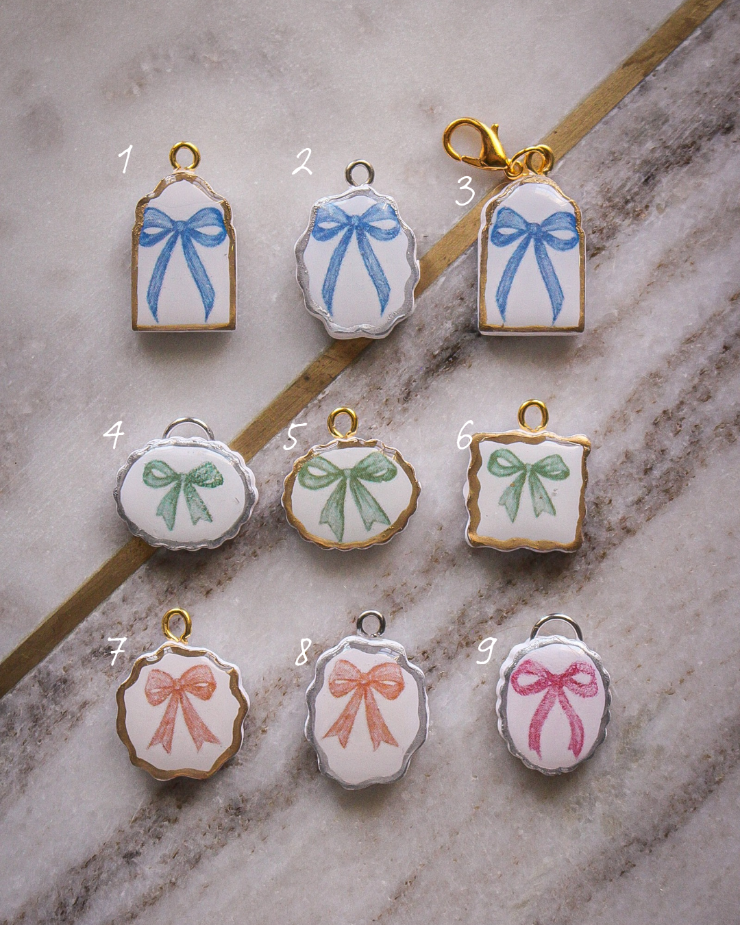 Clay Bow Charms